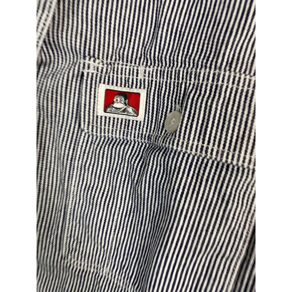 Ben Davis Heavyweight Cotton Hickory Striped Button Up Work Shirt Sz 3XL Shacket - Picture 9 of 16